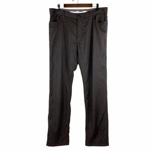 Ermenegildo Zegna Straight Leg Gray Wool Italian Dress Pants Size 40 x 32 FLAW